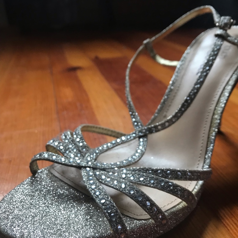 Touch of Nina silver sparkle high heels